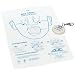 ADC ADSAFE Faceshield with Keychain, Adult, White