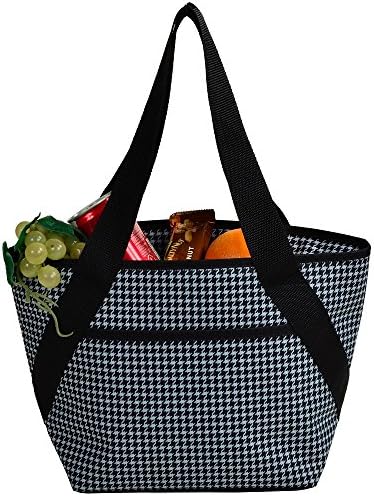 2 Pack-Houndstooth Design Small Cooler Tote