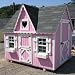 Small 4 x 6 Victorian Playhouse Kit with Floor Chimney: Yes, Deck and Painted Rail: Yes