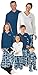 PajamaGram Blue Snowflake Fleece Matching Family Pajama Set