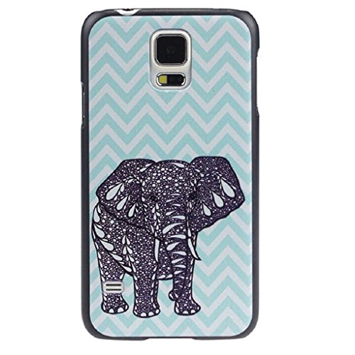 EVERMARKET(TM) Blue Chevron Elephant Style Hard Case Cover for Samsung Galaxy Note 4