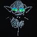 SODAtees DJ Yoda @ turntables Club Men's T-Shirt headphones Star Wars Music Green Shades - Black - Medium