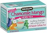 Bigelow Chamomile Mango Herbal Tea, 20-Count Boxes (Pack of 6)