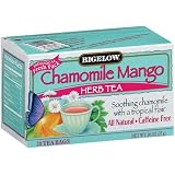 Bigelow Chamomile Mango Herbal Tea 20 Count Boxes Pack of 6 by Bigelow
