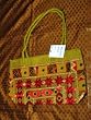 Green-yellow Boho Banjara Gypsy India Sari Tapestry Handbag Purse