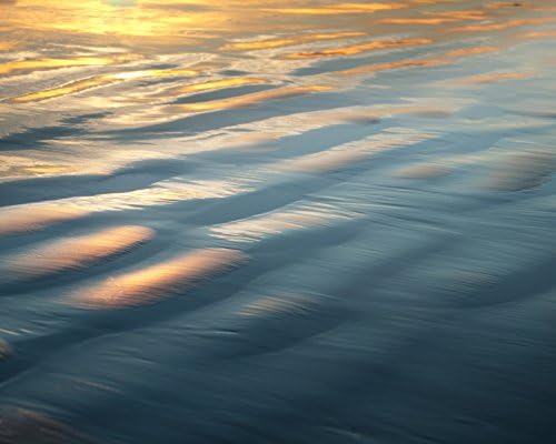 Blue water fading into yellow Fine Art Photography Print