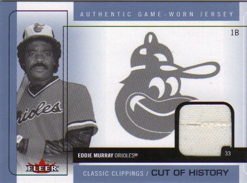 2005 Classic Clippings Cut of History Single Jersey Blue CH-EM Eddie Murray Baltimore Orioles (Piece of Authentic Game Worn Jersey - Baseball Cards)