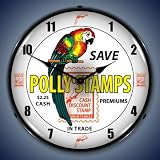 Polly Gas Stamps Lighted Wall Clock