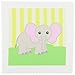 3dRose LLC qs_6351_2 Baby Animals Elephant Quilt Square, 6 by 6-Inch