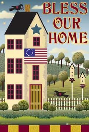 Bless Our House House Flag