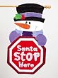 Santa Stops Here Decorative Garden Flag