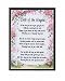 "Child of the Angels" (Female) 8x10 Touching Bereavement Gift For The Loss Of A Child. Double-matted in White Over Dark Green And Enhanced With Watercolor Graphics.