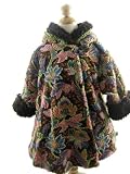 Corky And Company Girls Winter Coat Brown Garden Vine Wrap Swing