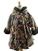 Corky And Company Girls Winter Coat Brown Garden Vine Wrap Swing