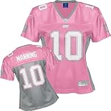 Reebok New York Giants Eli Manning Women's Pink Hershield Jersey