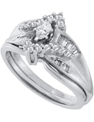 0.50CTW DIAMOND MARQUISE CENTER BRIDAL SET