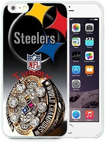 Easy Set,Customized Iphone 6 Plus Case Design with Pittsburgh Steelers 4 Iphone 6 Plus TPU 5.5 Inch White Cell Phone Case