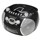 ZEPEAL ゼピール CDラジオカセットレコーダー マットブラック DCD-T1211-MB