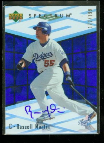 Russell Martin Autograph 2007 Upper Deck UD Spectrum Rookie Retrospectrum Baseball Card #RR-RM & #/199 Signed / Los Angeles Dodgers / New York Yankees