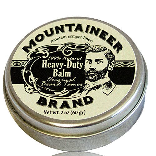 Heavy-Duty Beard Balm by Mountaineer Brand: Original Beard Tamer and Leave-in Conditioner, 2 oz Tin