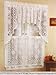 Hopewell Lace Kitchen Curtain - Swag (pr) - WHITE Hopewell Lace Kitchen Curtain - Swag (pr) - WHITE