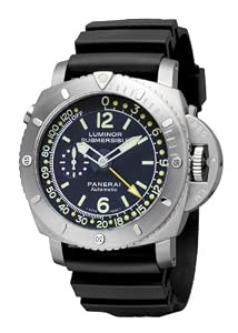 Panerai Men's PAM00307 Luminor 1950 Pangea Submersible Depth Gauge Blue Dial Watch from Panerai