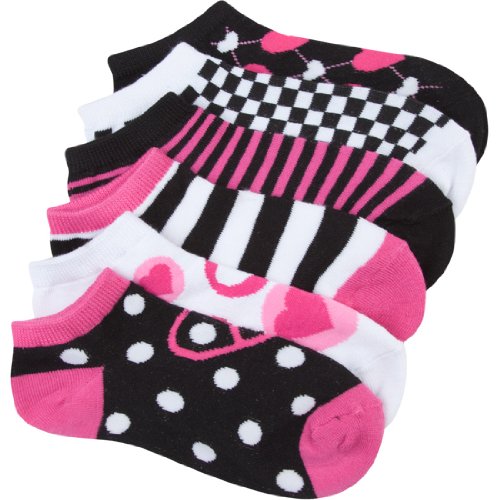 FULL TILT Hearts & Stripes 6 Pack Socks