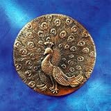 Copper/Fiberglass 16 PEACOCK MEDALLION Wall Art SCULPTURE / PLAQUE by Good Directions