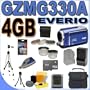 JVC Everio GZ-MG330 30GB Hard Drive HDD 35x Optical Zoom Digital Camcorder (Blue) BigVALUEInc Accessory Saver 4GB BNV808 Battery/Rapid Charger Filter/Lens Bundle + MORE