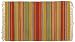 100% Cotton Flat Weave Orange and Red Rug Striped 2 X 3