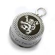 SCOTLAND ALBA CELTIC SCOTTISH LION RAMPANT SLAINTE SCOTCH WHISKEY COLLAPSIBLE STAINLESS STEEL FOLDING TRAVEL DRINK CUP SHOT GLASS KEYCHAIN