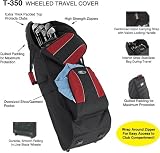 New! Bag Boy T-350 Wheeled Travel Cover - Black/Red