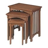 Outdoor Living : Powell 'Mission Oak' 3-Piece Nested Tables