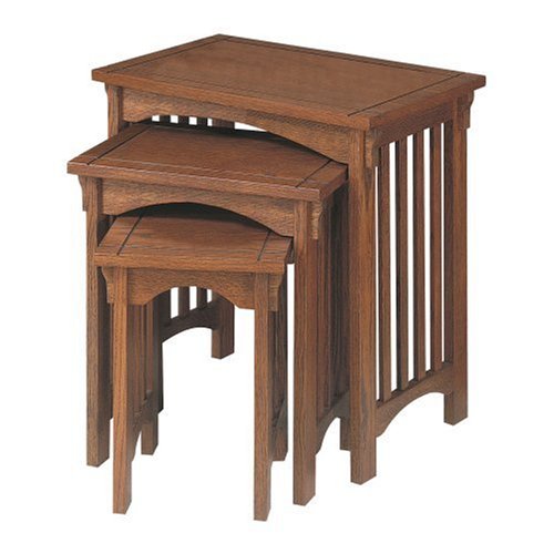Powell Mission Oak 3-Piece Nested Tables