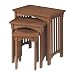 Nesting Tables | Oak Tables - Powell "Mission Oak" 3-Piece Nested Tables