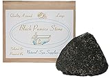 Large Black Volcanic Lava Pumice Stone, Fully Natural