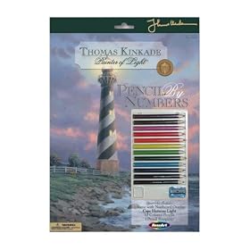 Thomas Kinkade Pencil by Number - Cape Hatteras Light by Mega Brands by Arts And Crafts