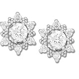 14K White Gold Diamond Earring Jackets - 0.25 Ct.