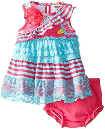 Rare Editions Counting Daisies Eyelash Lace Floral Dress Set (12m-24m) (18 months)