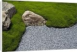 Canvas Prints of Carefully manicured moss highlights a rock garden at Sanzenin Temple in Ohara, from Robert Harding