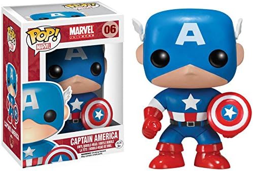 Funko Pop Marvel 4 Inch Captain America Bobble Head Vinyl Collectible Figure