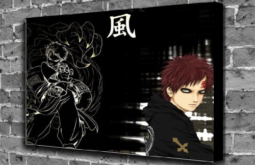 Animated Anime Naruto Gaara MDF Wood Mount PrintSize:24 x 16 (60 x 40 cm Approx)