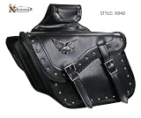 Waterproof Slant Eagle Braided Classic Motorcycle Saddlebags