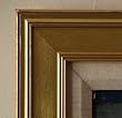 Custom Frame - Thick Outside Ribbing, Gold, 24 X 36 Inches