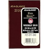 AT-A-GLANCE Weekly / Monthly Pocket Diary 2016, 12 Months, 2.75 x 4.25 Inch Page Size, Compact (720100)