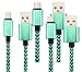 Micro USB Cable, EASTKING 3-Pack 6FT Premium Micro USB Cable High Speed USB 2.0 A Male to Micro B Sync and Charging Cables for Samsung, HTC, Motorola, Nokia, Android, and More (Green)