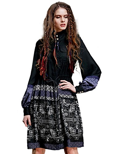 (アートカー)Artka オリジナルデザイン レディーズ中世ヨーロッパ風プリントシャツワンピース LA15055D