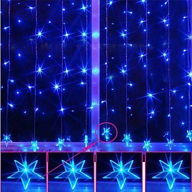 2Mx1.2M Blue Pentagram LED String Lamp with 120 LEDs- Christmas &amp; Halloween Decoration