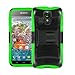 Kyocera Hydro Icon Case, CASEFORMERS Duo Armor GREEN for Kyocera Hydro Icon Combo Case with Stand and Holster