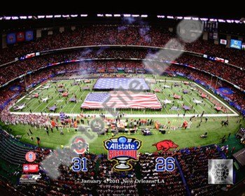 Ohio State Buckeyes Allstate Sugar Bowl Champions with Overlay - Licensed Photo by PhotoFile (8x10)